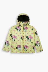 Minnie Mouse Kids Puffer Jacket | Girls Hooded Winter Coat | Warm & Lightweight Outerwear